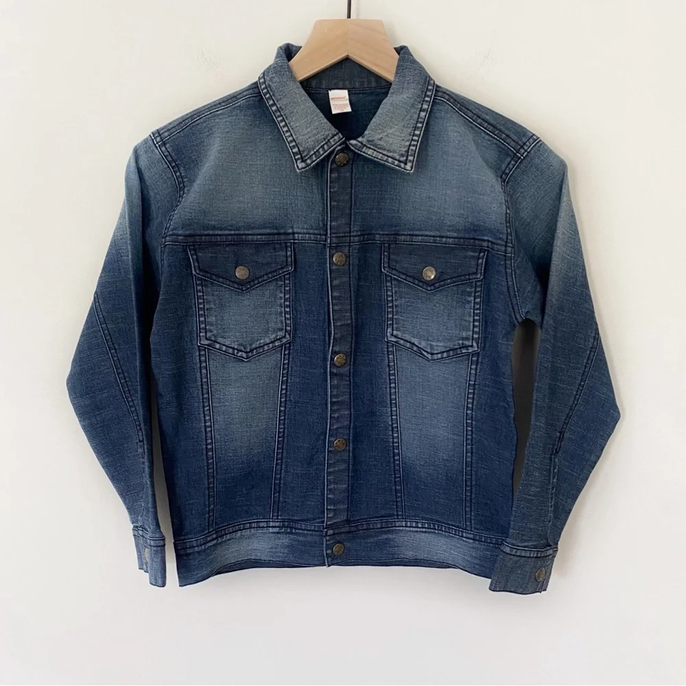 NWT The Wishing Elephant Kids Denim Shacket Gender Neutral size Youth Medium 7/8